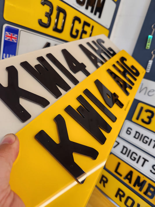 4D 3mm Acrylic Number Plates