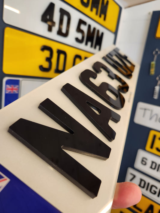 4D 5mm Acrylic Number Plates