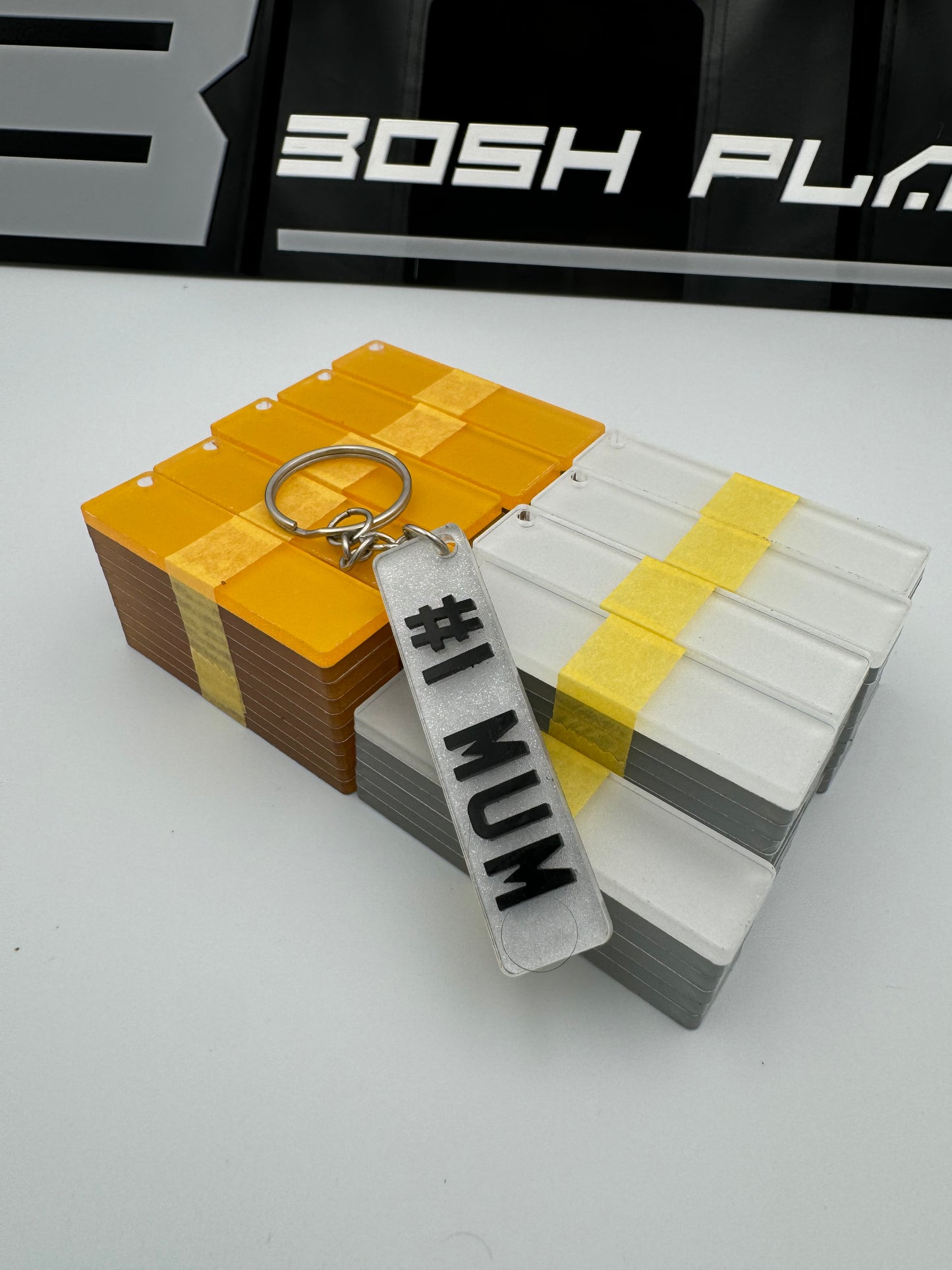 4D Number Plate Keyrings