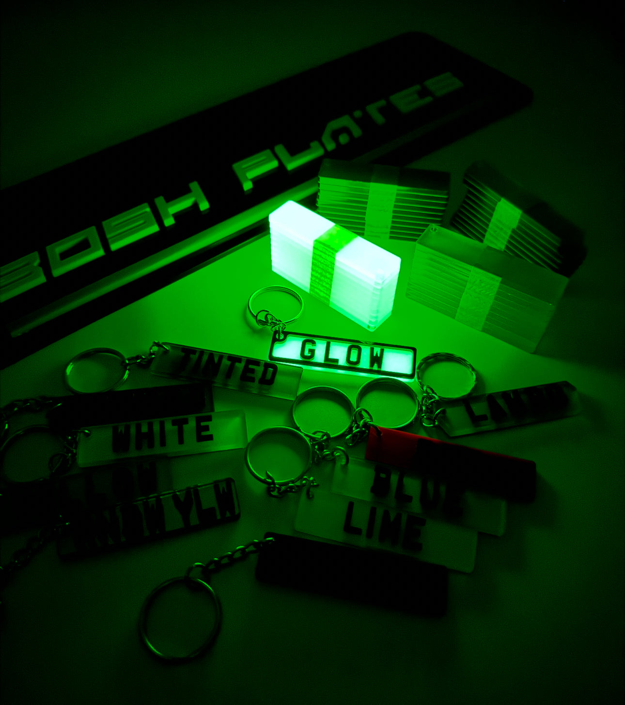 4D Number Plate Keyrings