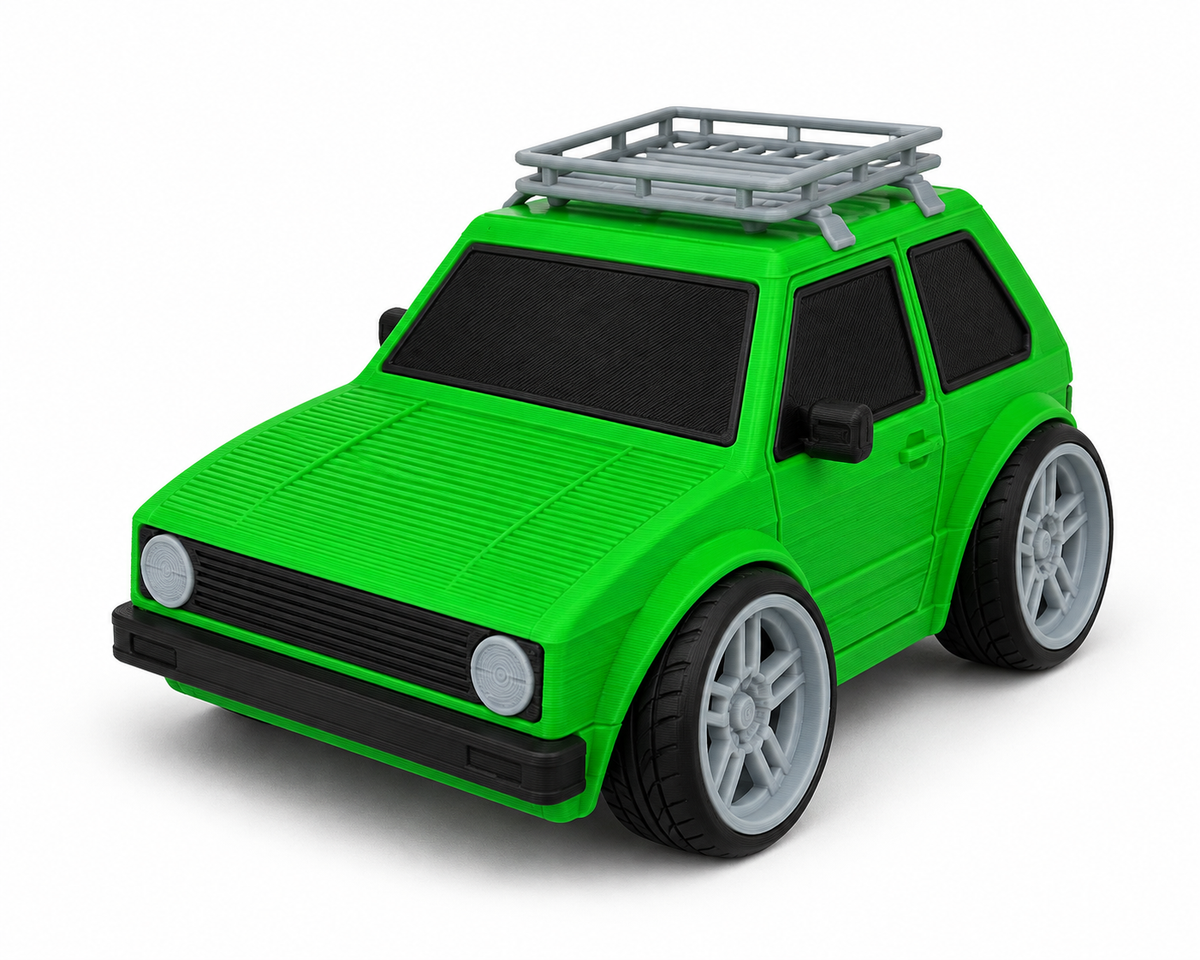 Toon Golf Mk1 3D Printed Model Car