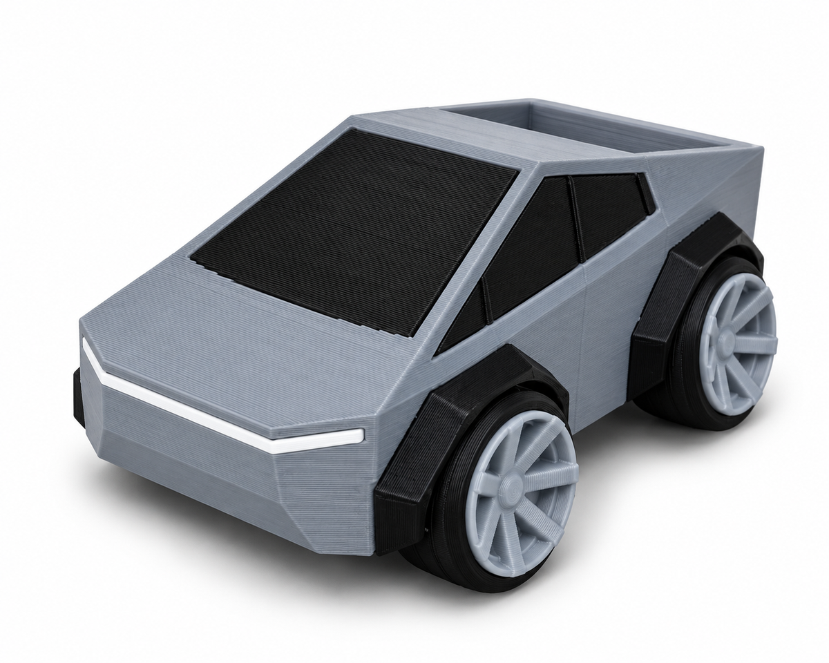 Toon Tesla Cybertruck 3D Printed Model Car
