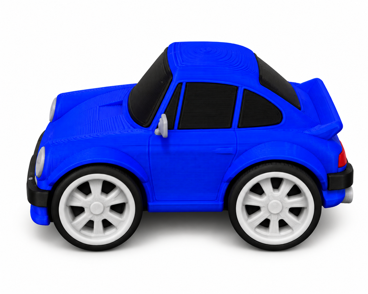 Toon Porsche 911 3D Printed Model Car