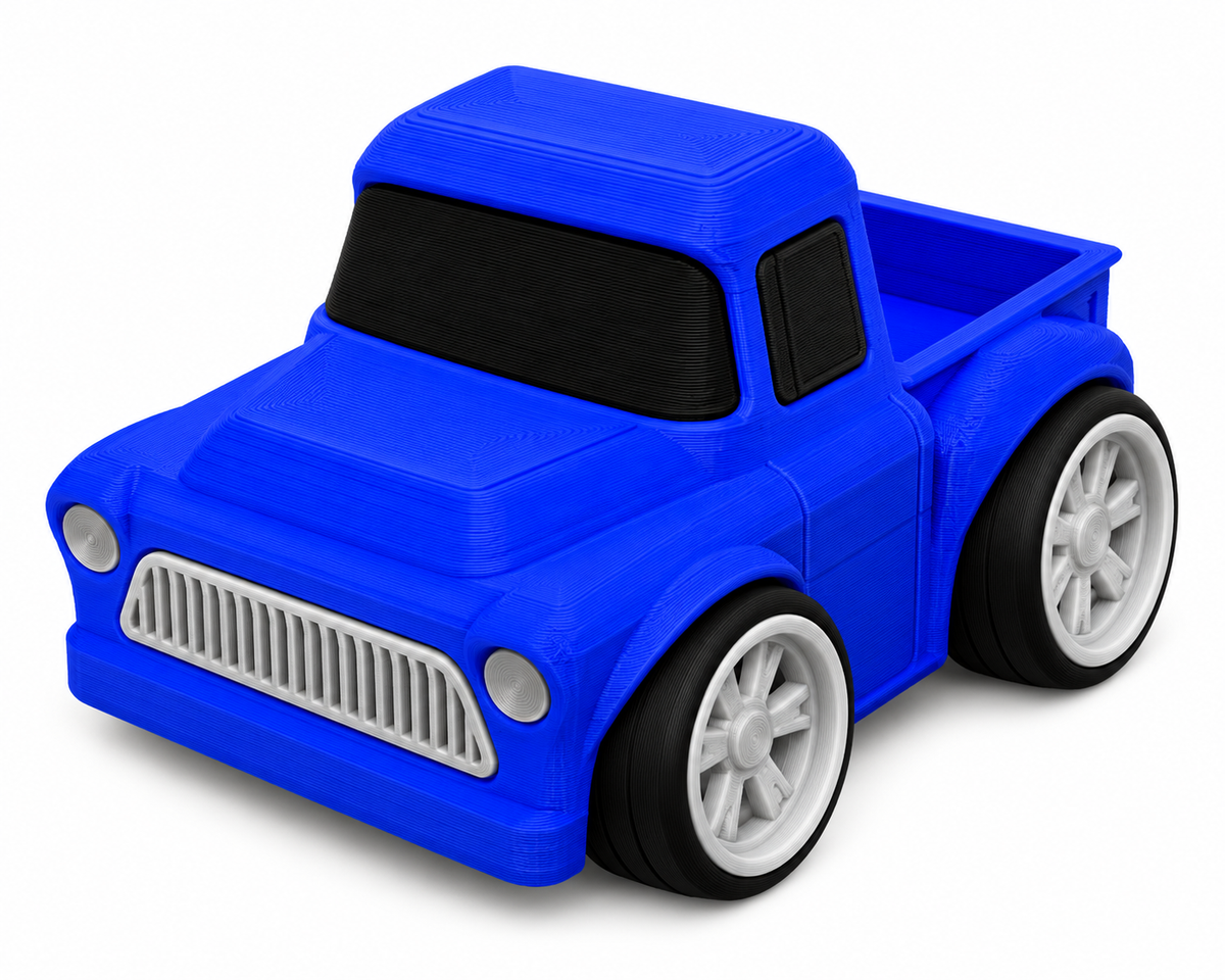Toon Ford Pickup Truck 3D Printed Model Car