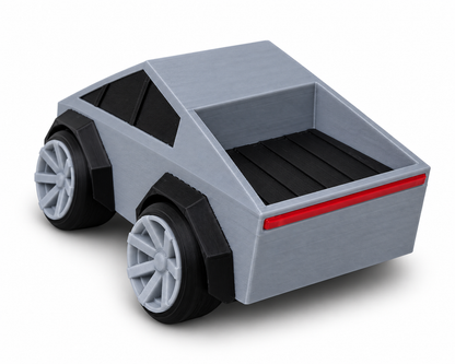 Toon Tesla Cybertruck 3D Printed Model Car