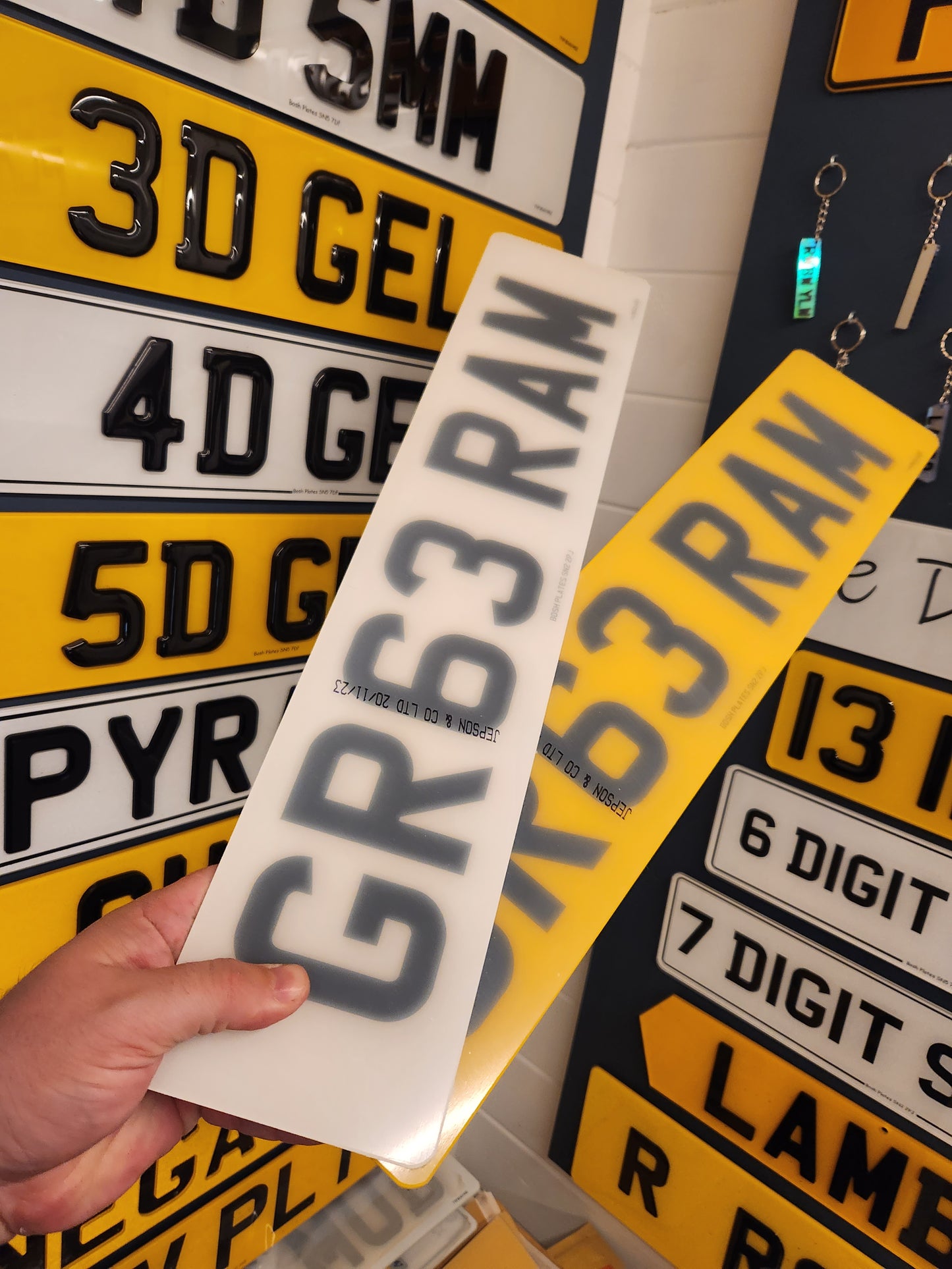 2D Printed Number Plates