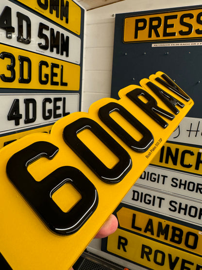 Bubble Number Plates