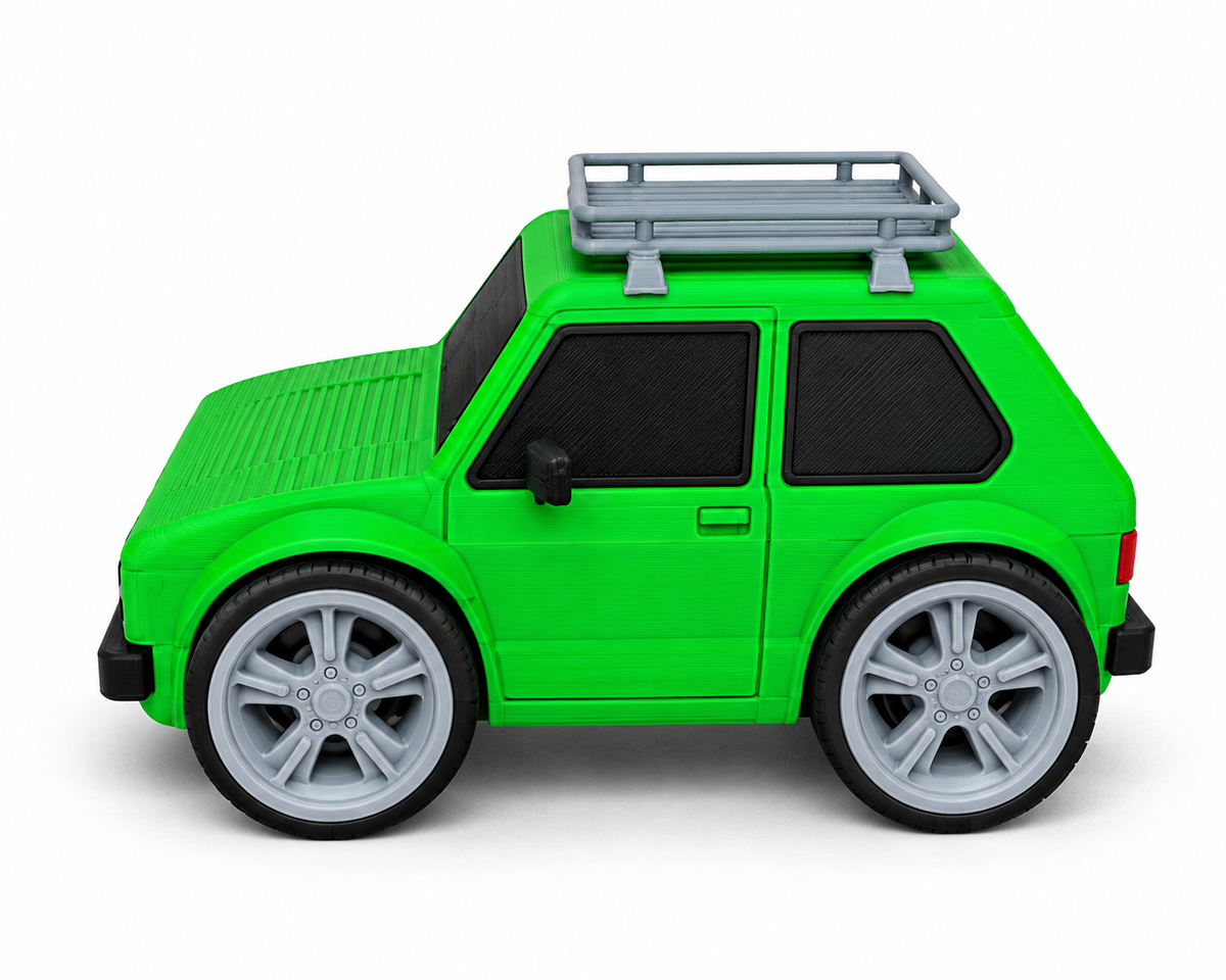 Toon Golf Mk1 3D Printed Model Car