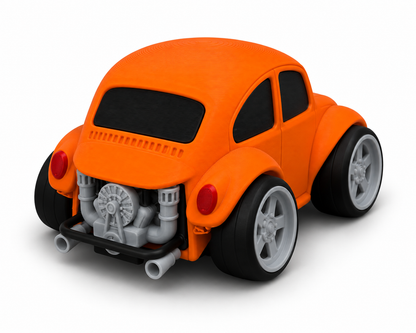 Toon VW Beetle Bug 3D Printed Model Car