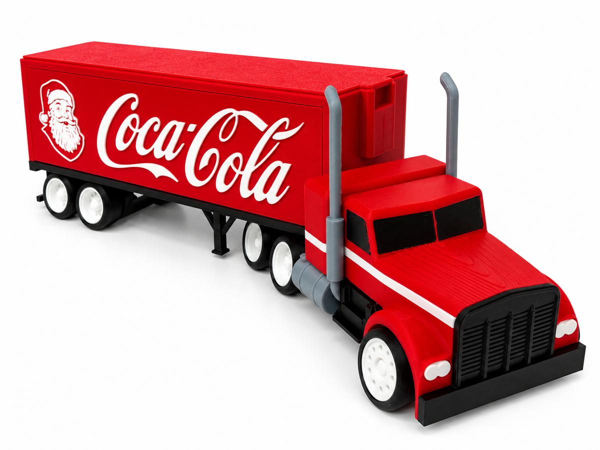 Toon Coca Cola Xmas Truck 3D Printed Model Car