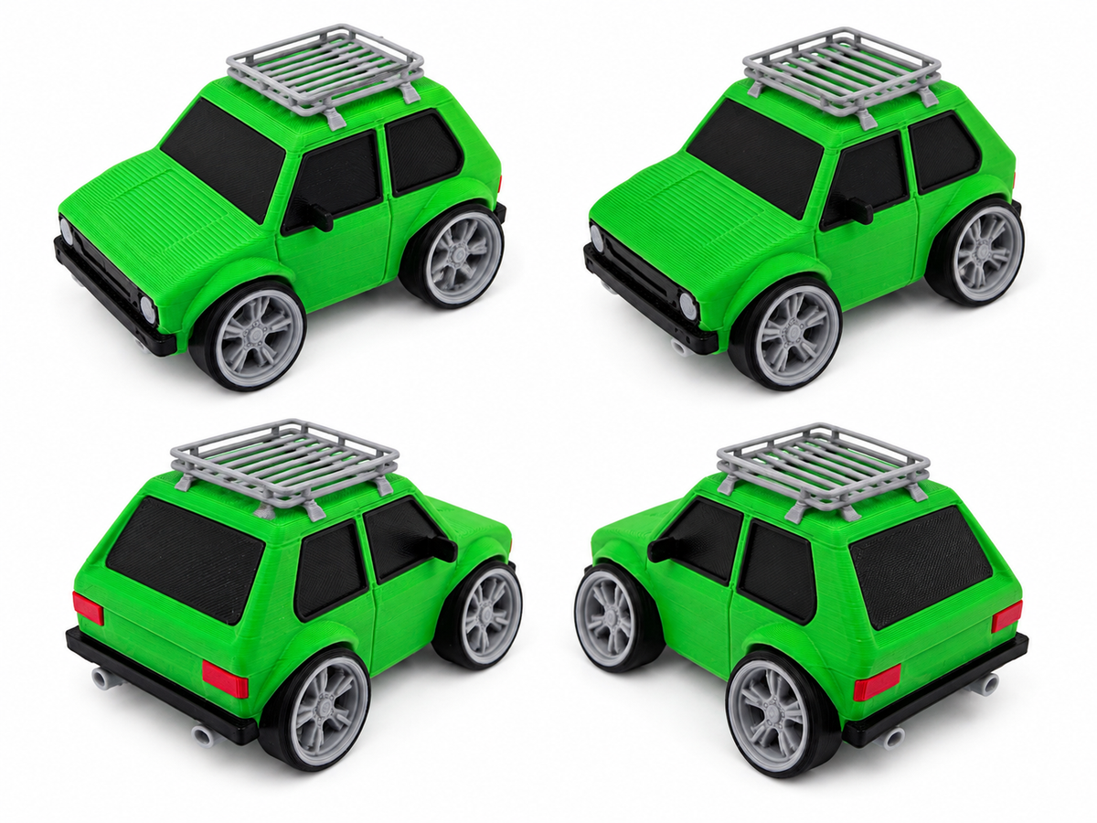 Toon Golf Mk1 3D Printed Model Car