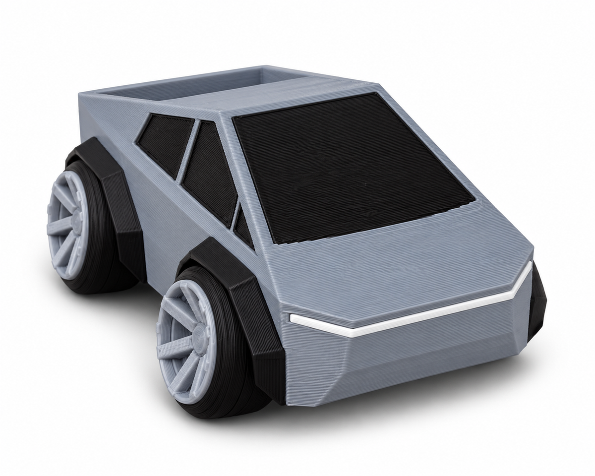Toon Tesla Cybertruck 3D Printed Model Car