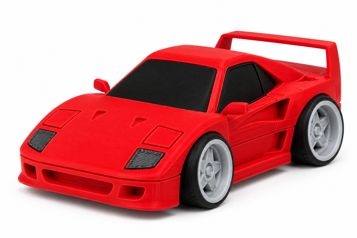 Toon F40 3D Printed Model Car