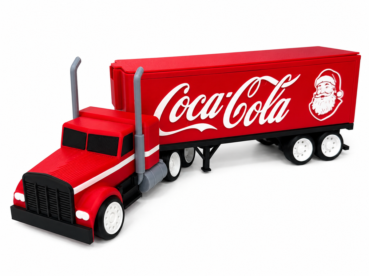 Toon Coca Cola Xmas Truck 3D Printed Model Car
