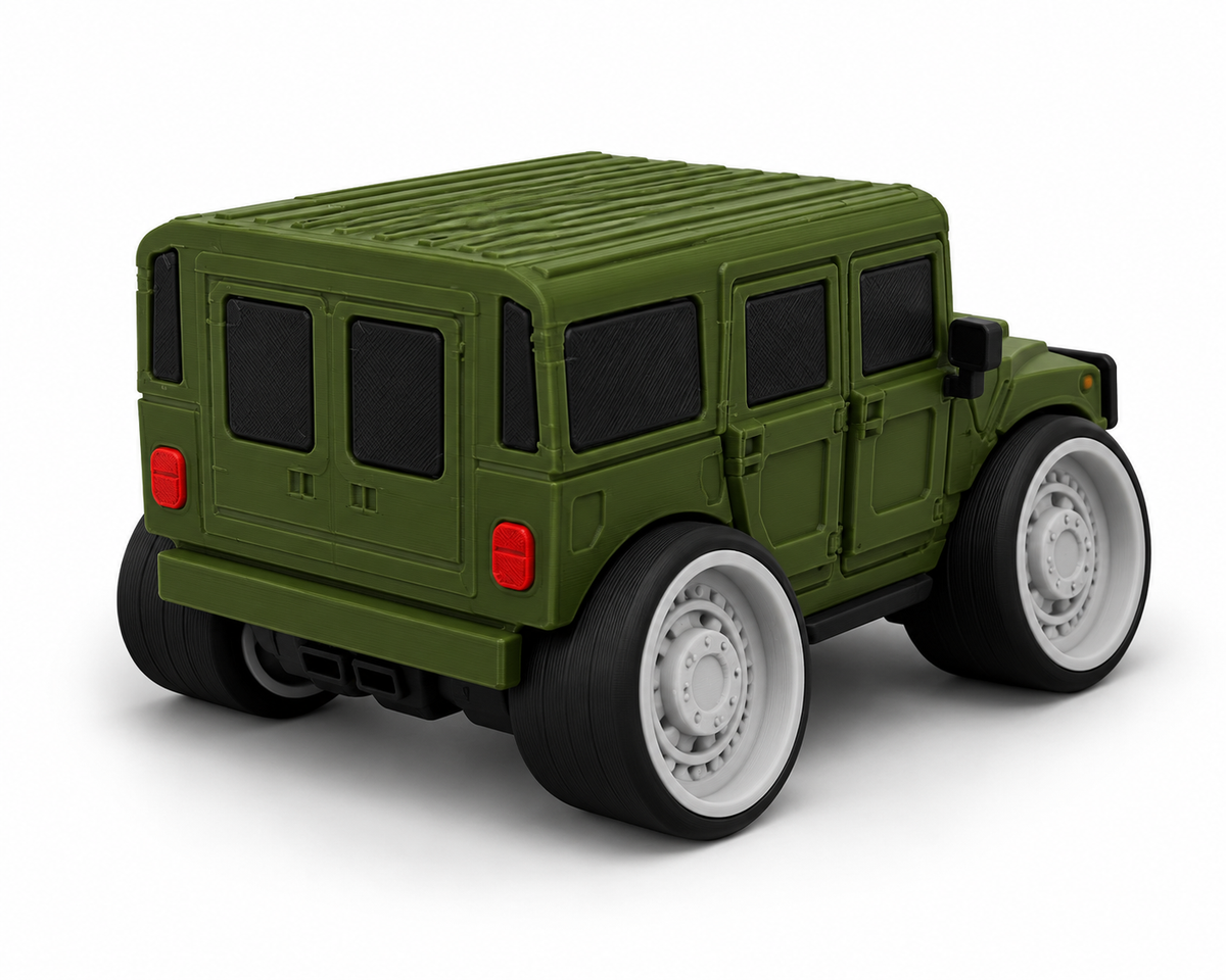 Toon Hummer H1 Humvee 3D Printed Model Car
