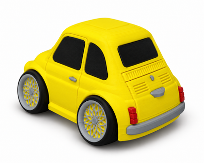 Toon Fiat 500 3D Printed Model Car