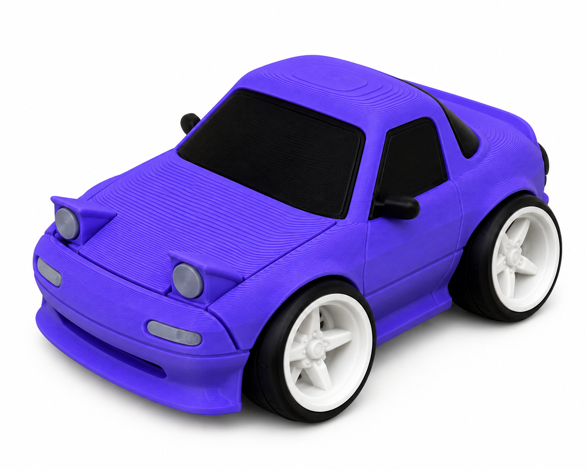 Toon Mazda MX5 Miata 3D Printed Model Car