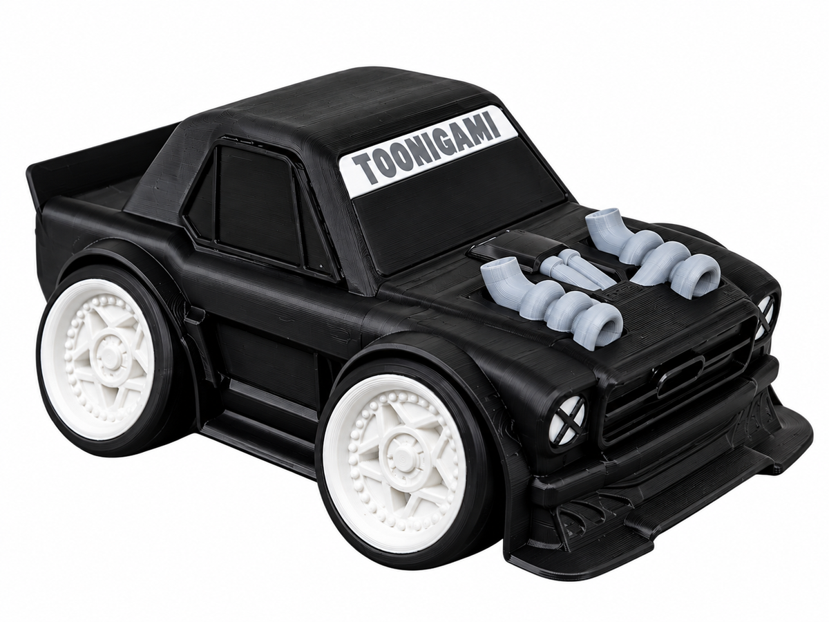 Toon Hoonigan Mustang 3D Printed Model Car