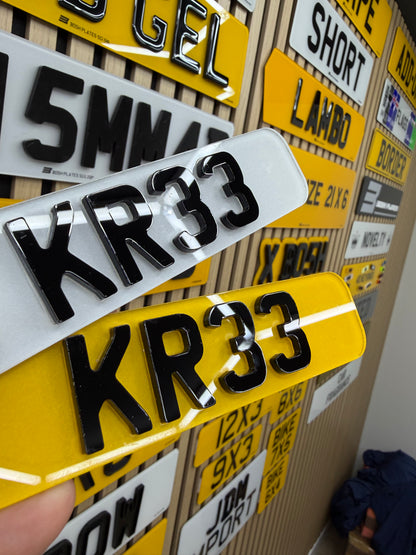 Kids ride on car number plates
