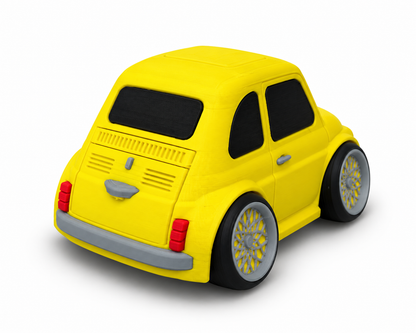 Toon Fiat 500 3D Printed Model Car