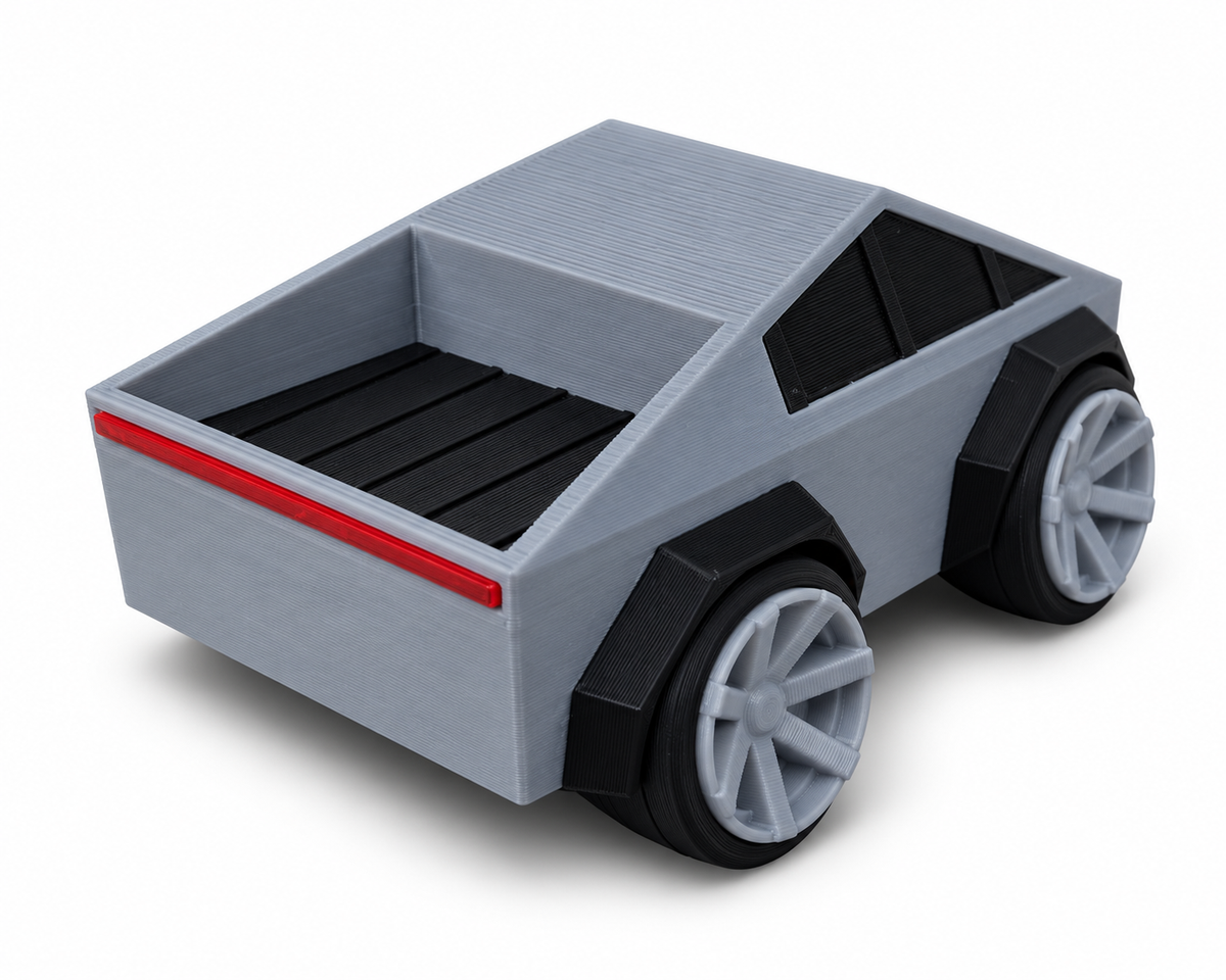 Toon Tesla Cybertruck 3D Printed Model Car