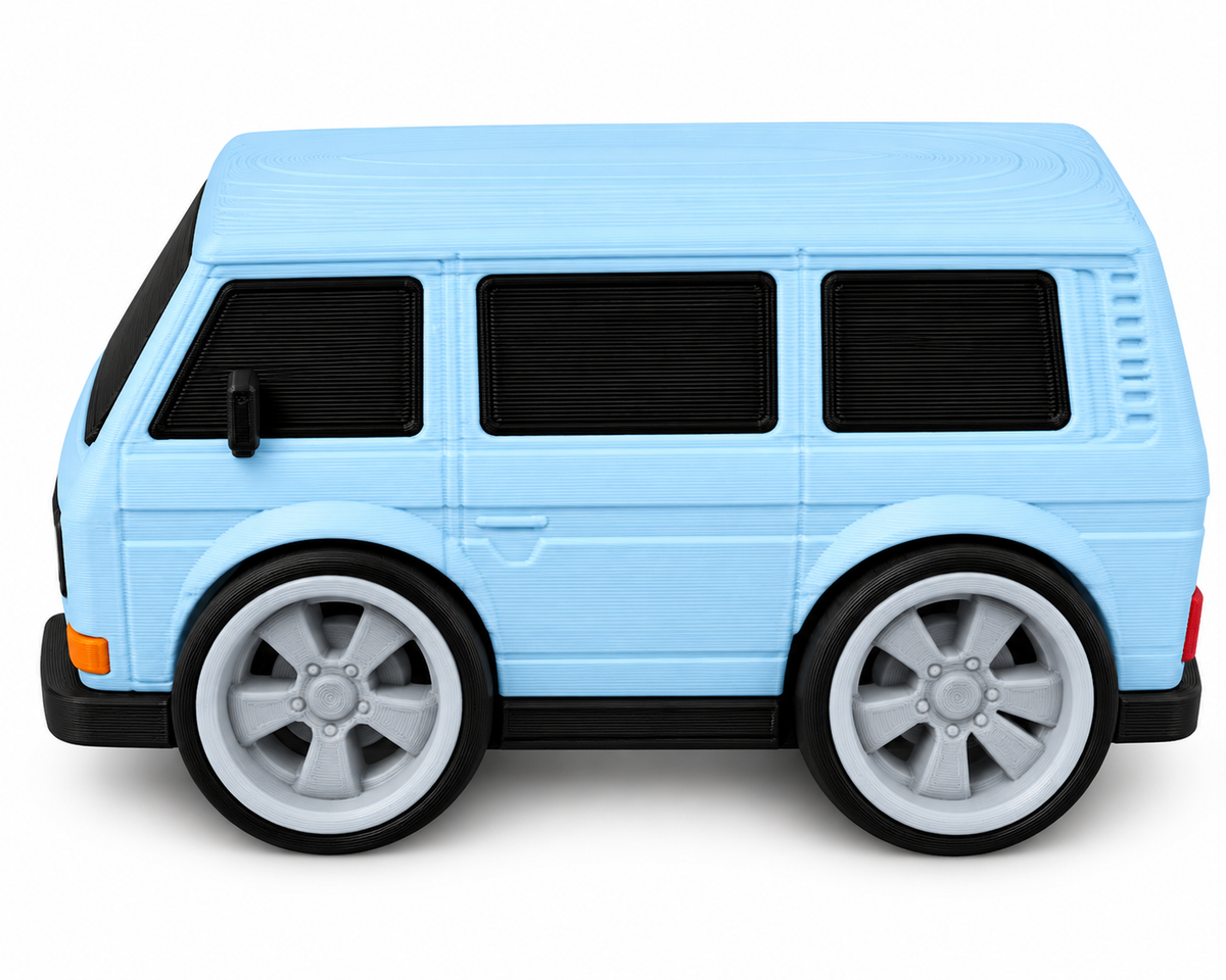 Toon Vw T3 Bus 3D Printed Model Car