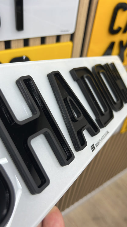 Shadow Number Plates