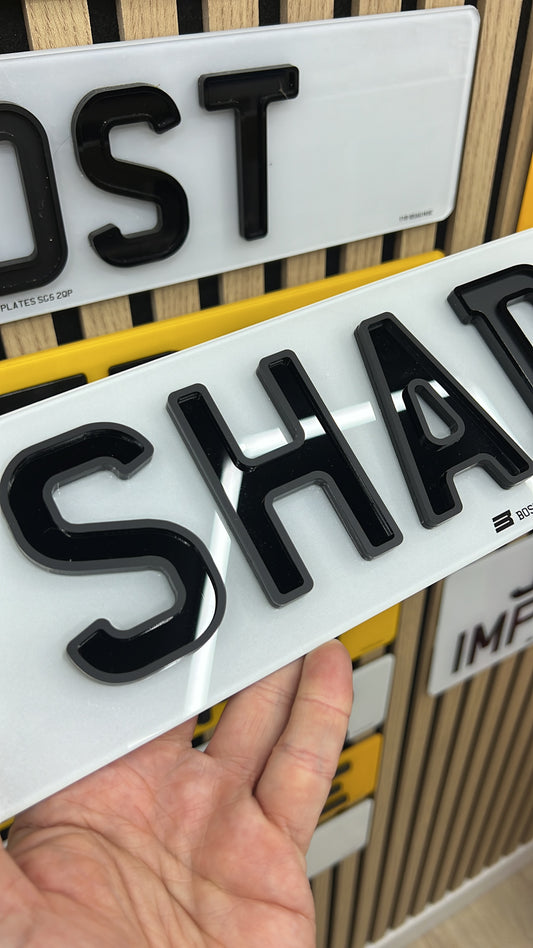 Shadow Number Plates