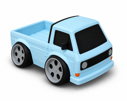 Toon VW T3 Pickup 3D Printed Model Car