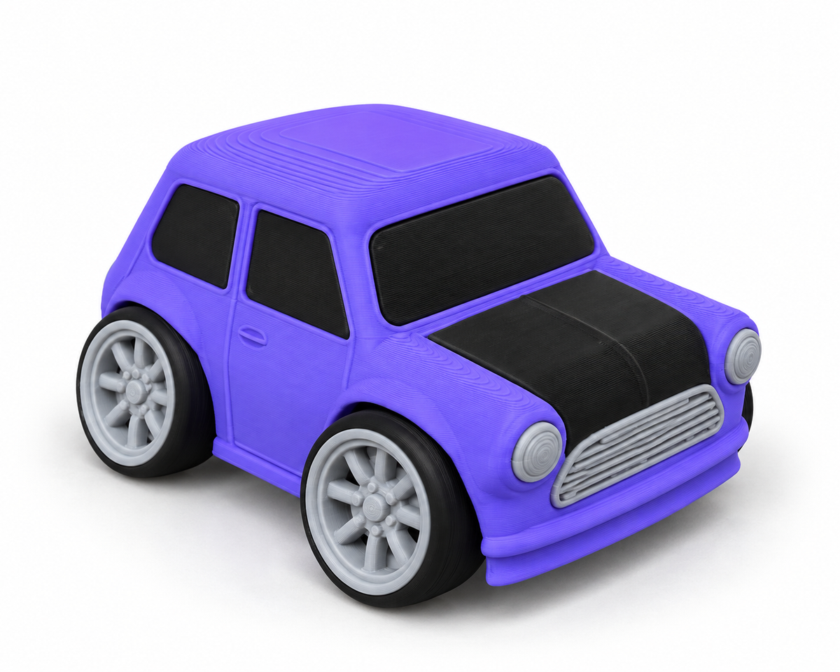 Toon Classic Mini 3D Printed Model Car