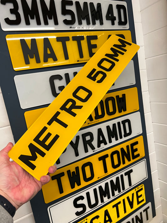 Metro Printed Number Plates