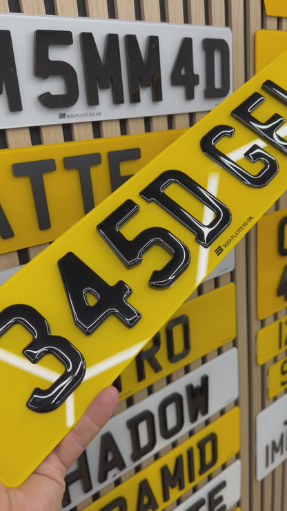 4D Gel Number Plates